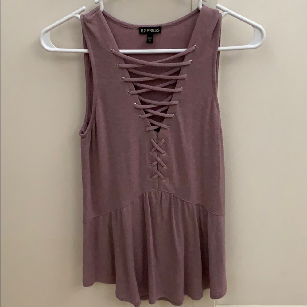 Crisscross peplum top